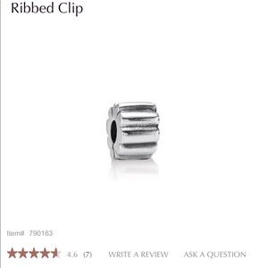 Pandora Ribbed Clip - 100% Authentic